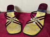 Jay Shoes | Maroon Velvet Heels | Women Shoes | Size: 8 | Preloved