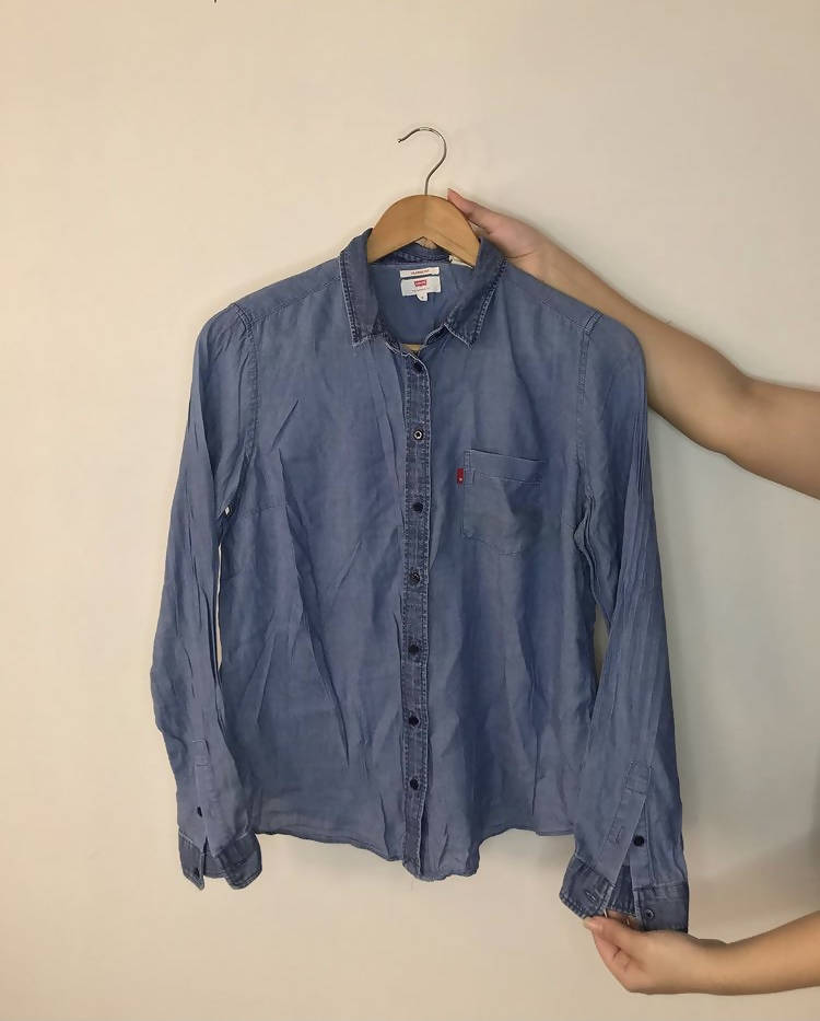 Levi’s | Blue Denim Shirt | Women Tops & Shirts | Preloved