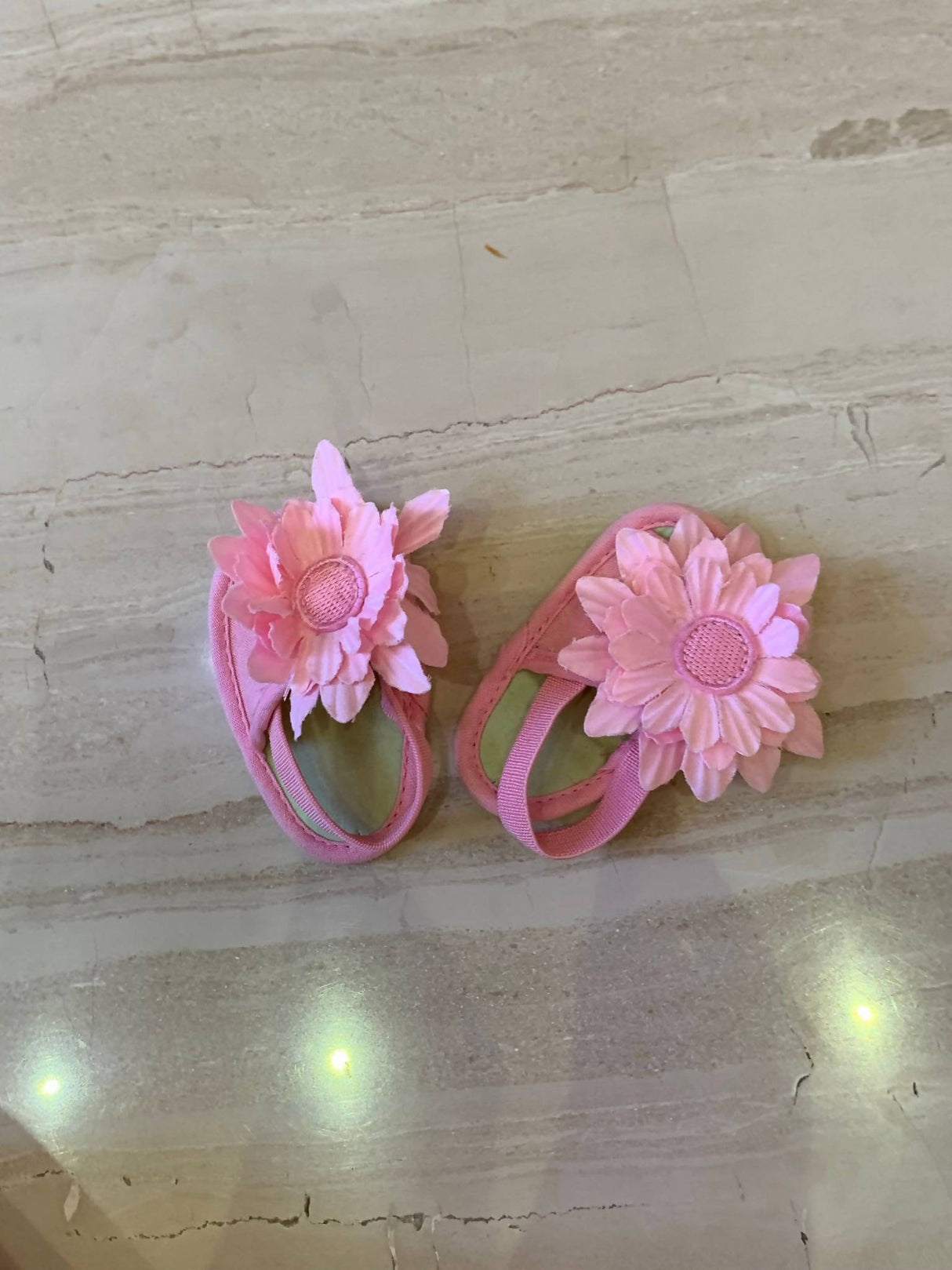 Pink Floral Sandals | Baby Shoes | Size 0-3 months | Preloved