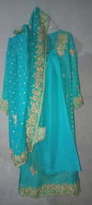 Blue Heavy Suit | Women Locally Made Formals | Medium | Preloved