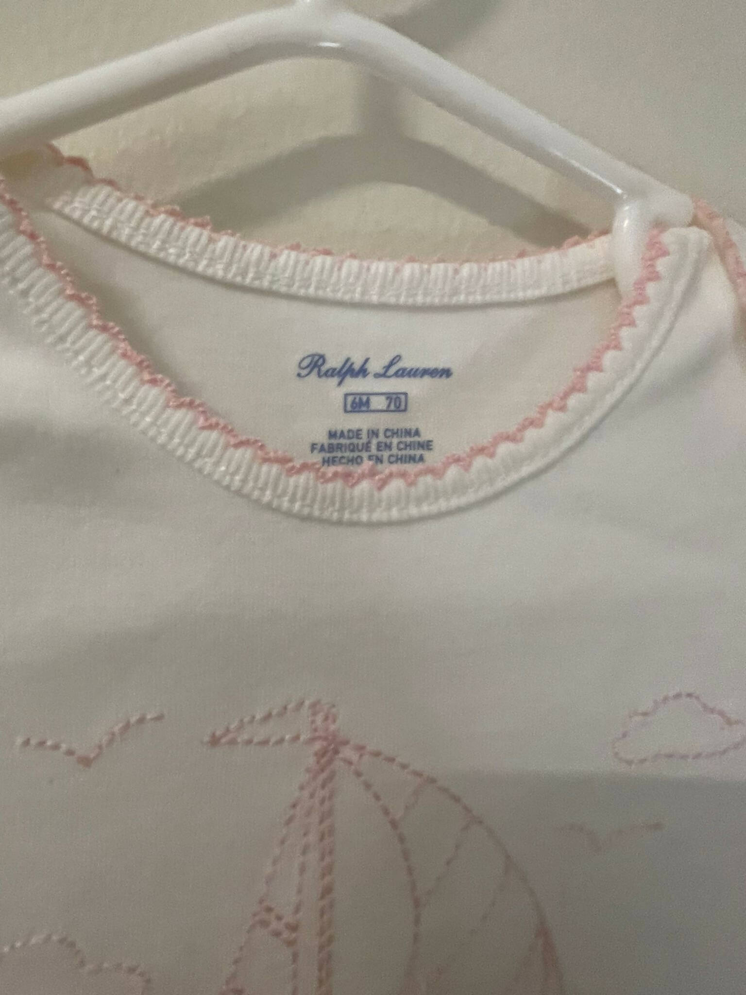 Ralph Lauren | White Onesie 6 months | Kids Bodysuits & Onesie | Preloved