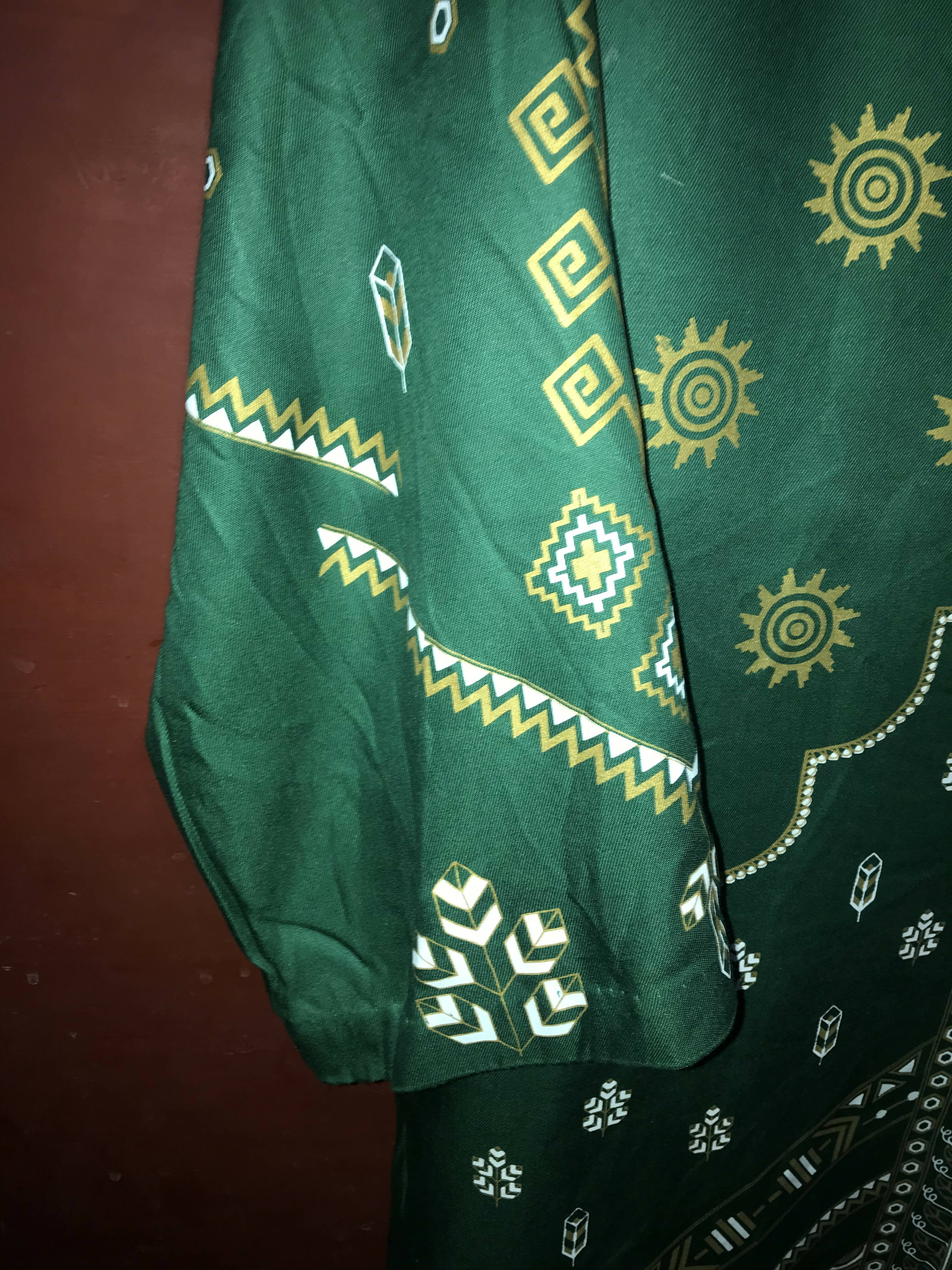 Ethnic Green Printed Kurta (Size: M )| Women Branded Kurta | Worn Once