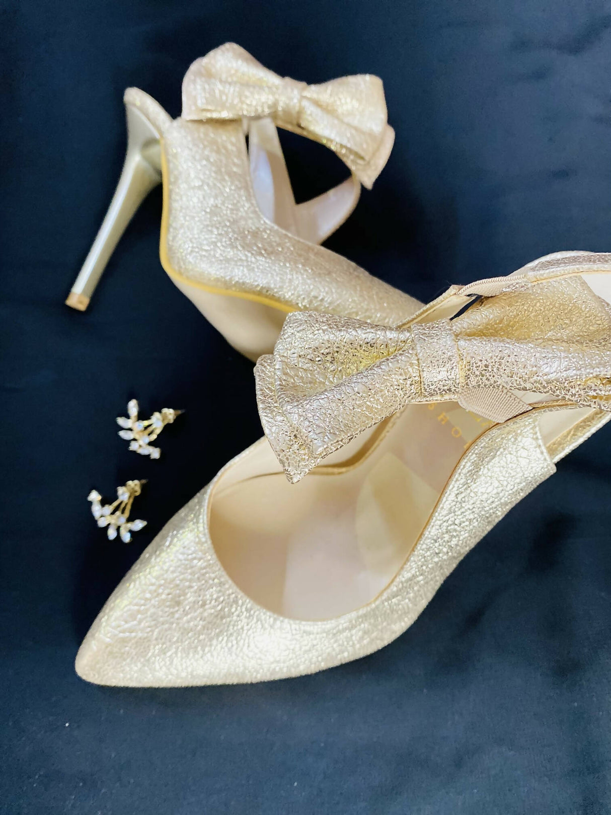 Hazar | Golden Heels ( Size: 37 ) | Women Shoes | New