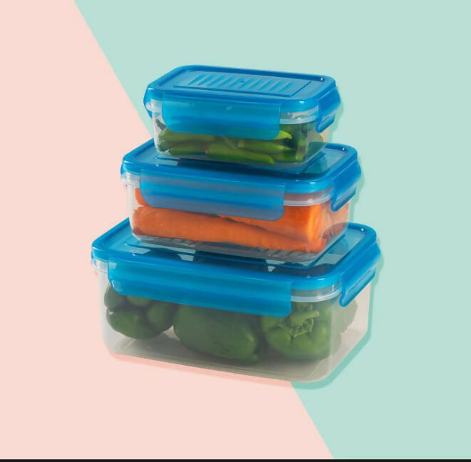 Sea Lock Airtight Food Container Set of 3 | Home & Decor ( Kitchen ) | New