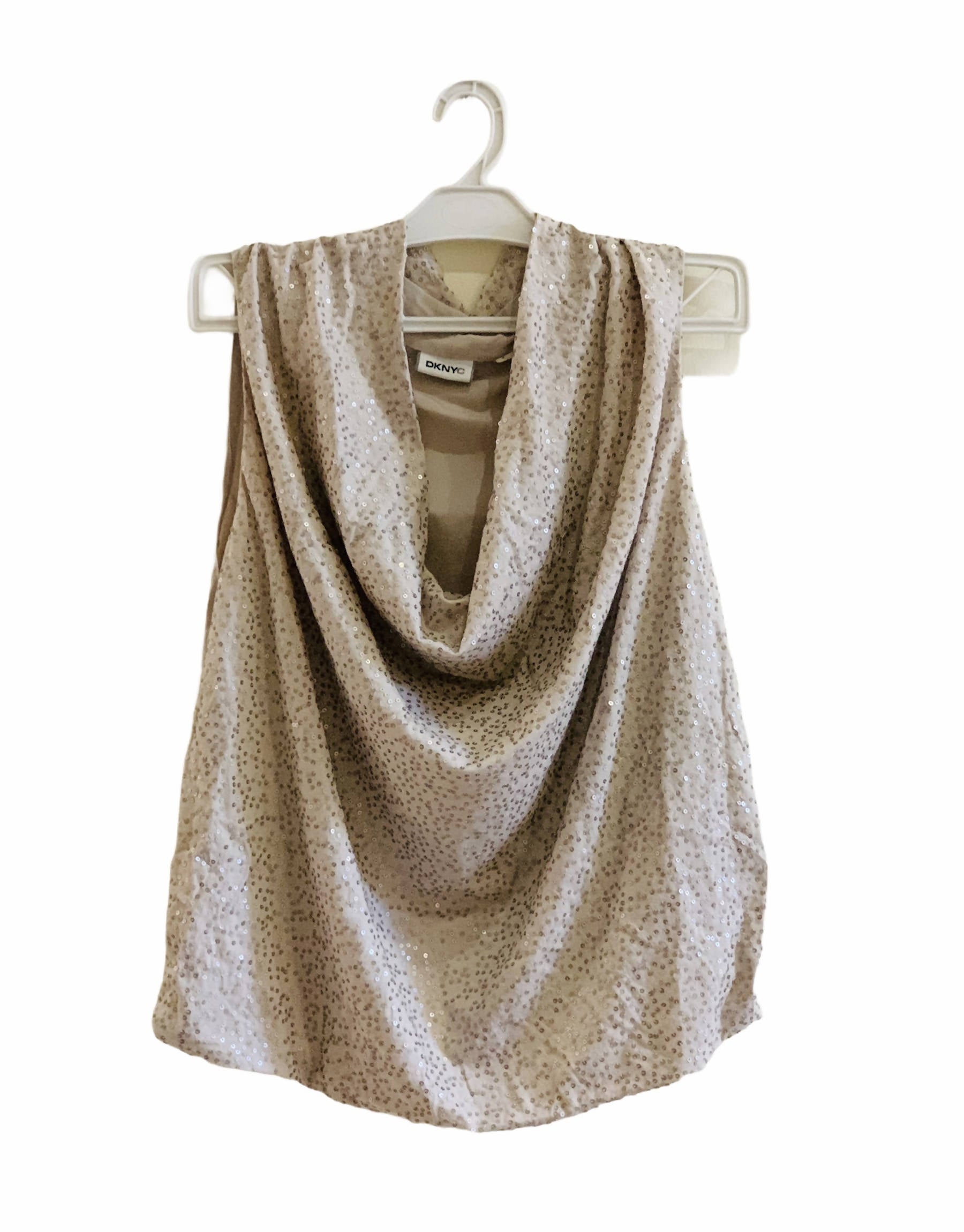 DKNY | WOMEN TOP SEQUINED SLEEVELESS SHIRT | SIZE M | WORN ONCE