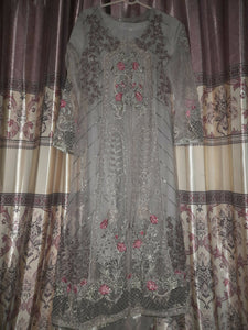 Grey Net Frok | Women Froks & Maxis | Small | Preloved