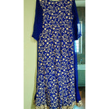 Electric Blue Chiffon Double Layer Maxi | Women Frocks & Maxis | Medium | Worn Once