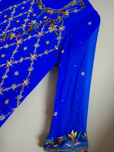 Blue 3 Piece handwork suit | Women Shalwar Kameez | Preloved