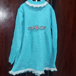 Gul Ahmed | Blue Winter Top | Girls Tops & Shirts | Worn Once