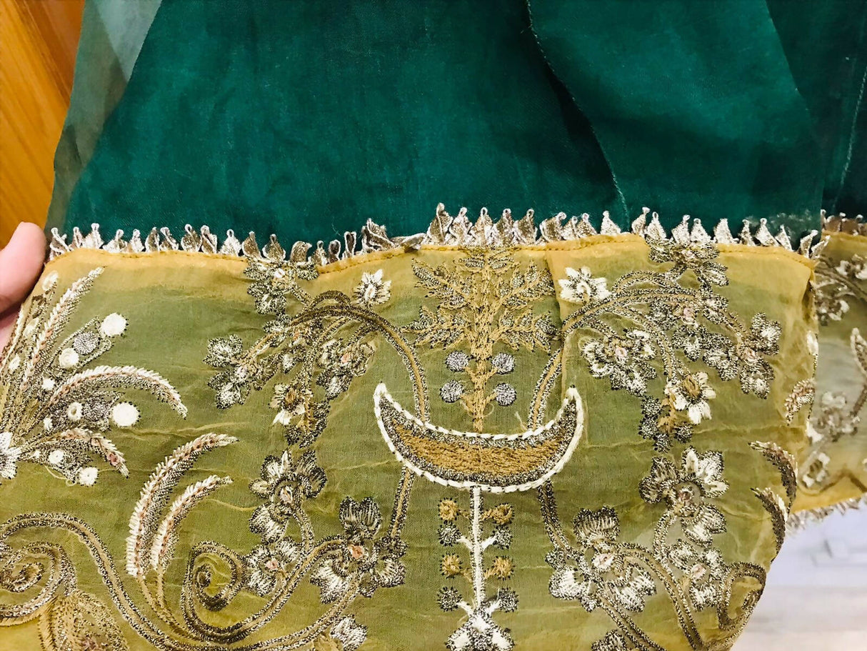 Green Fancy Frock | Women Frocks & Maxis | Large | Worn Once