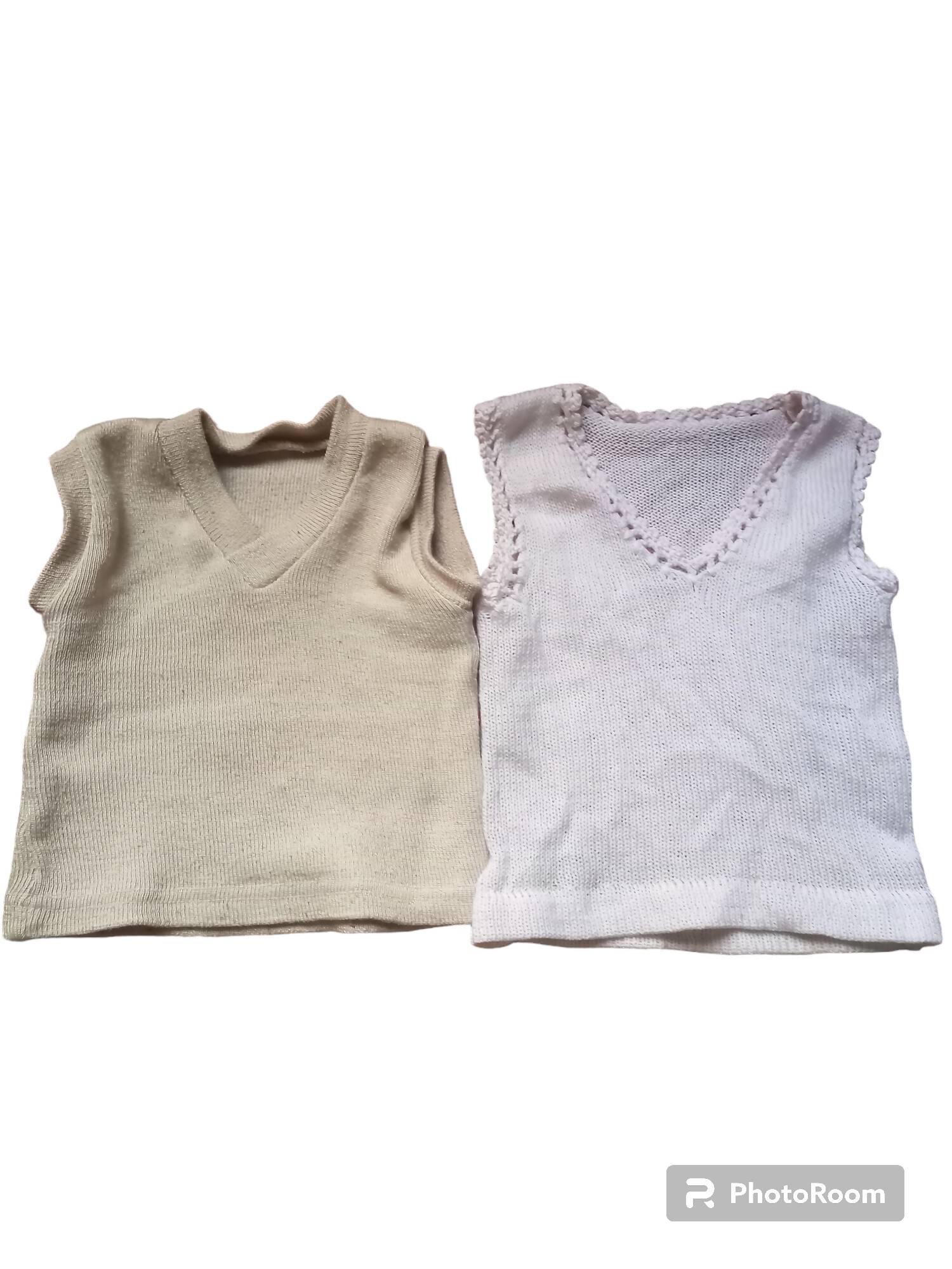 Set of 2 Sleeveless Sweater | Kids Winter | Small | Preloved