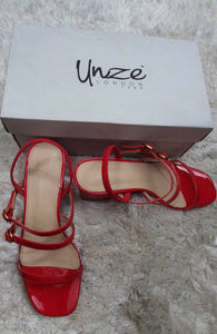 Unze London Red Heels (Size 39) | Women Shoes | Worn Once