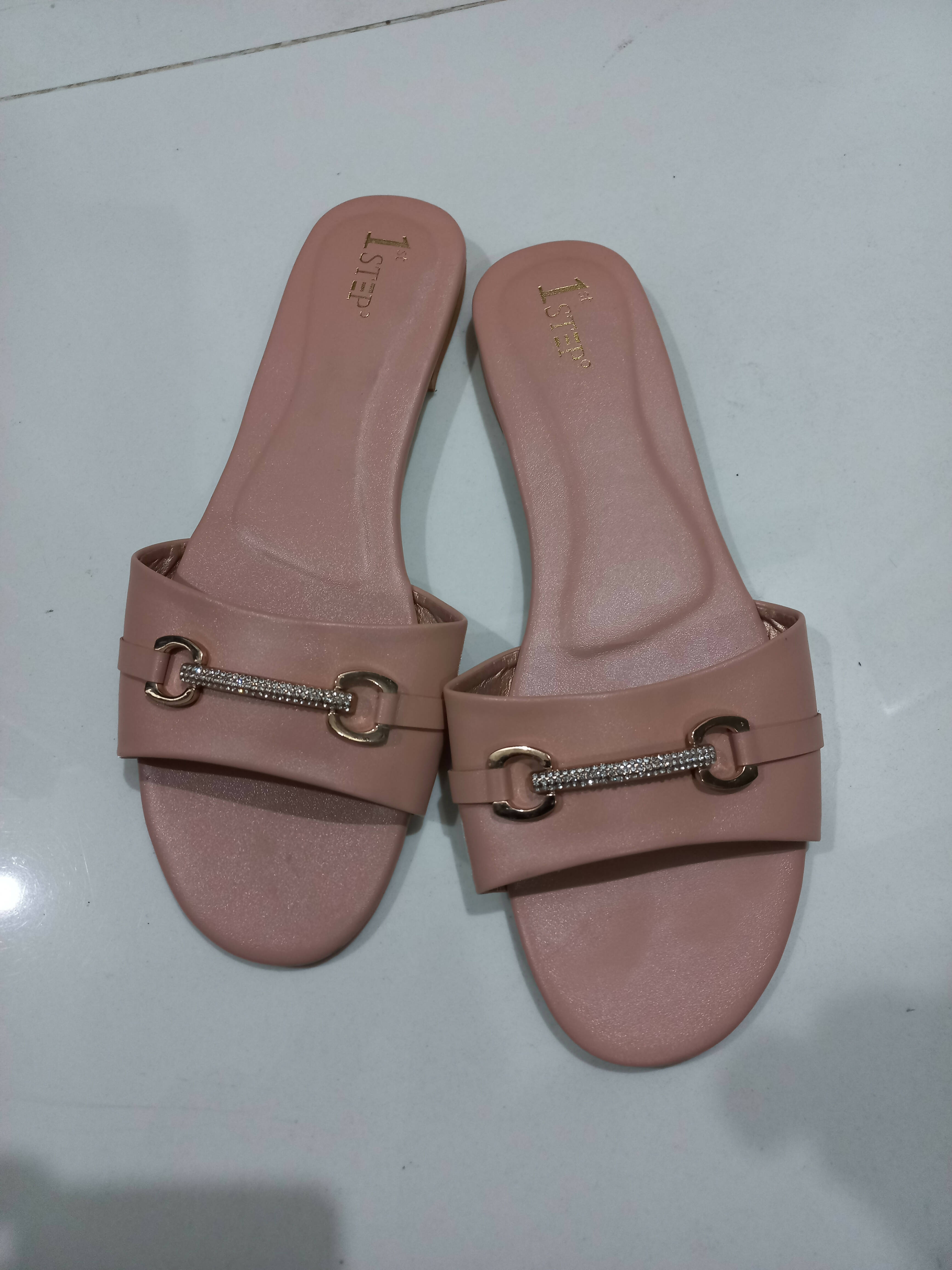 1st Step | Baby Pink Color Flats Shoes ( Size : 40 ) | Women Shoes | Worn Once