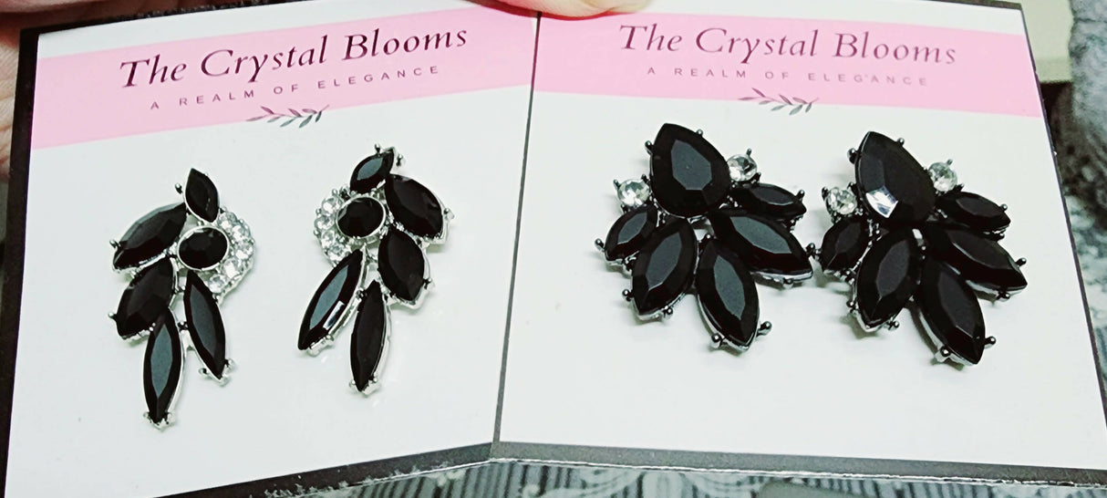 2 pair of Black Earrings (Size: M ) | Women Jewelry | New