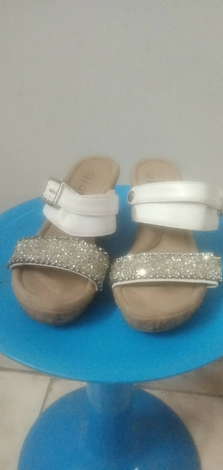 White Wedge Slippers | Women Shoes | Size: 6 | New