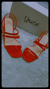 Unze London Red Heels (Size 39) | Women Shoes | Worn Once