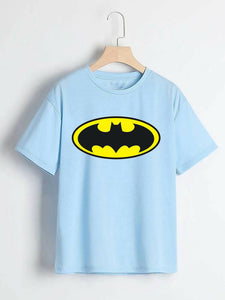 Fashion Holic | Batman Printed (ALL SIZES) | Half Sleeves T-Shirt | Women Tops and Shirt | New