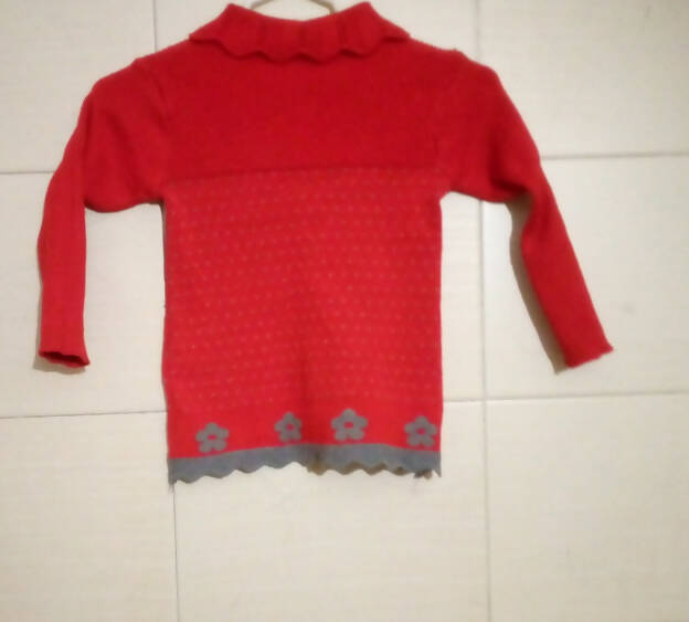 Red Wool Shirt | Girls Tops & Shirts | Size: 3-4 Yr Girls | Preloved