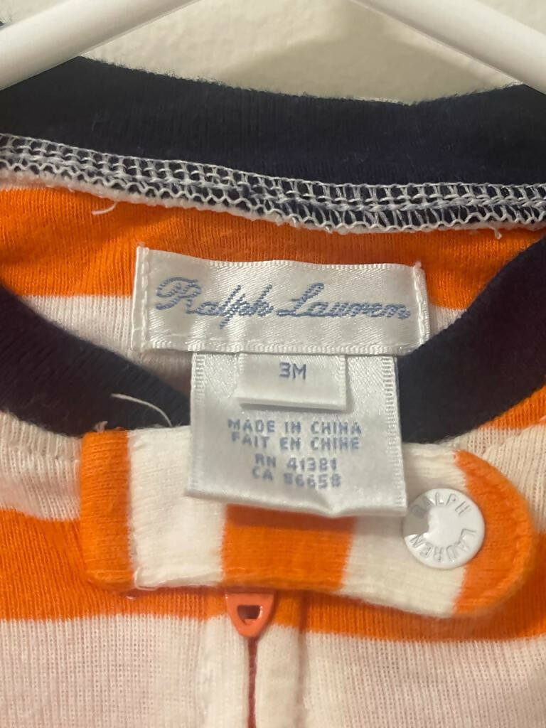 Ralph Lauren | Orange Onesie 3 months | Kids Bodysuits & Onesies | Preloved