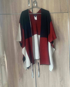 Red Black Cape shawl | Women Shawls | Brand New