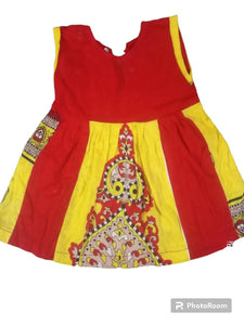 Red & Yellow Frock (Size: XS ) | Girls Skirt & Dresses | New