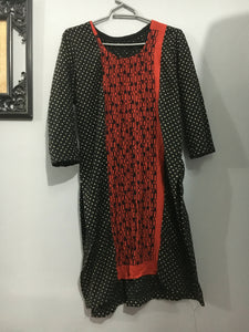 Khaadi | Black and red embroidery kurta | Women Branded Kurta | Brand New