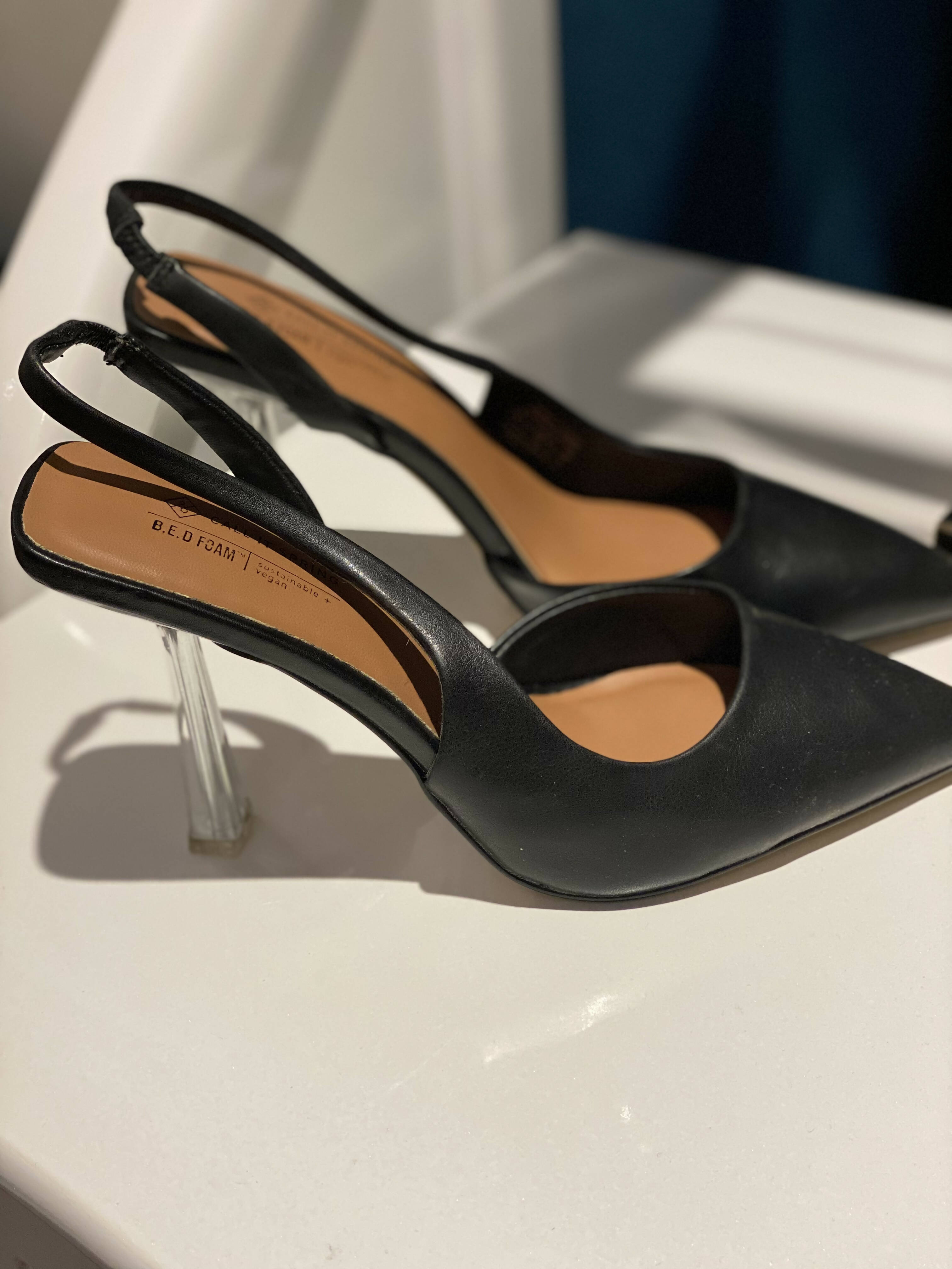 Black Mules with high heels (Size 38) | Women Shoes | Brand New