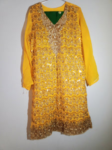 Yellow Suit | Women Locally Made Formals | Medium | Preloved