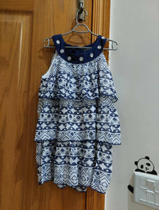 Baby girl blue white frock | Girls Skirts & Dresses | Preloved