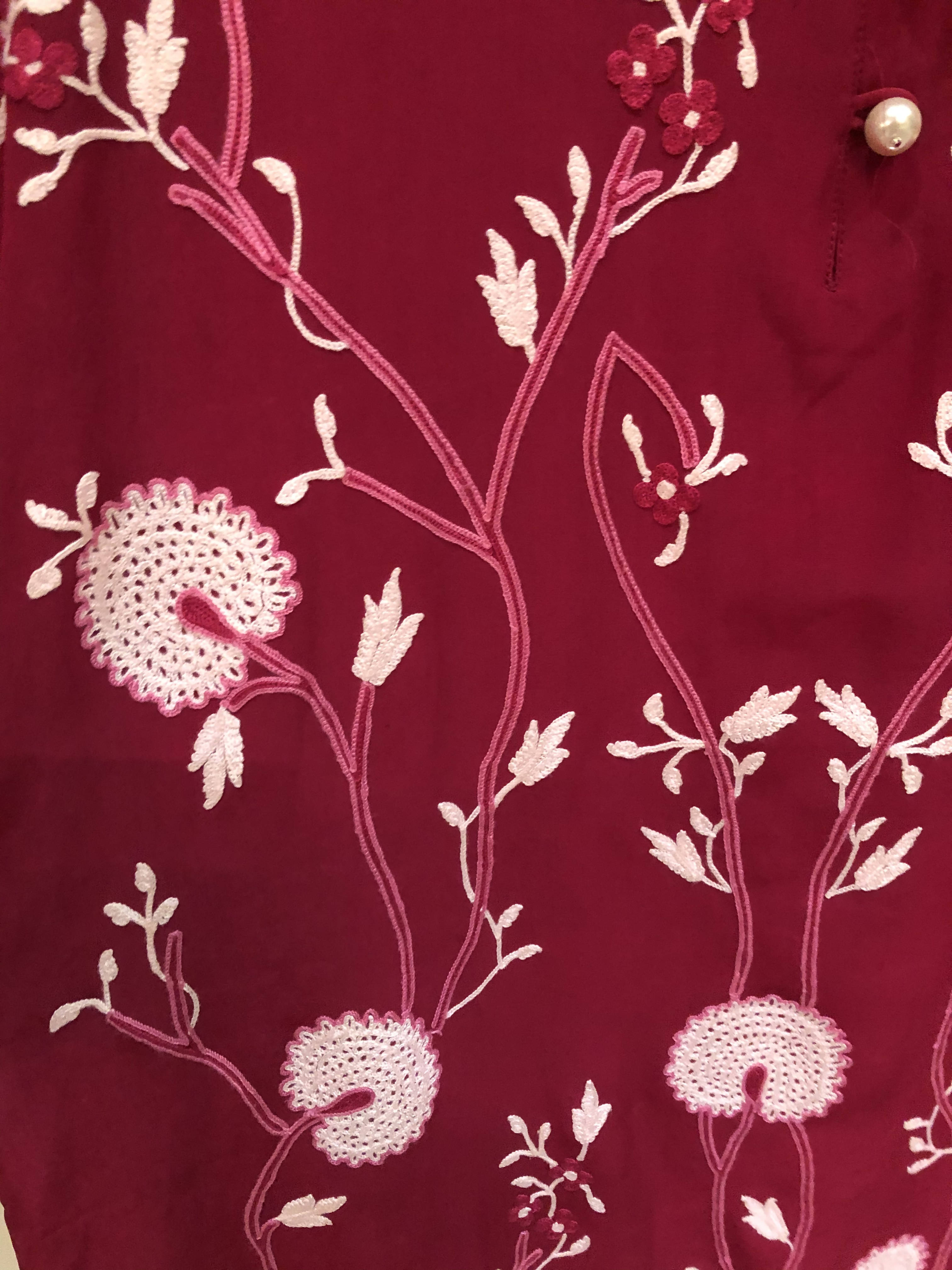 Momina Teli | Fuschia Embroidered Silk Kamiz | Women Kurta | Preloved