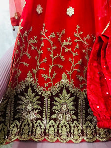 Red Fancy net suit | Women Formals | Worn Once
