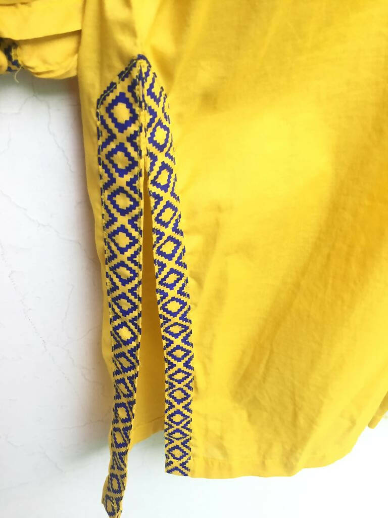 Sana Safinaz | Yellow Kurta (Size: XL) | Women Branded Kurta | New