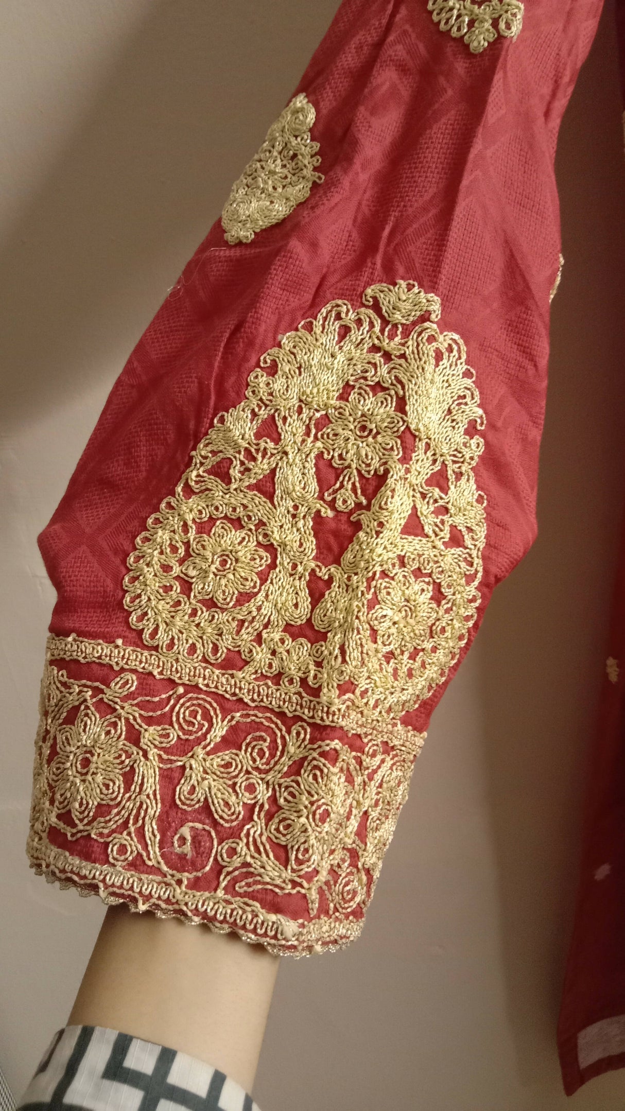 بونانزا | سرخ رسمی کڑھائی والا کرتہ | خواتین کا کرتہ | بالکل نیا