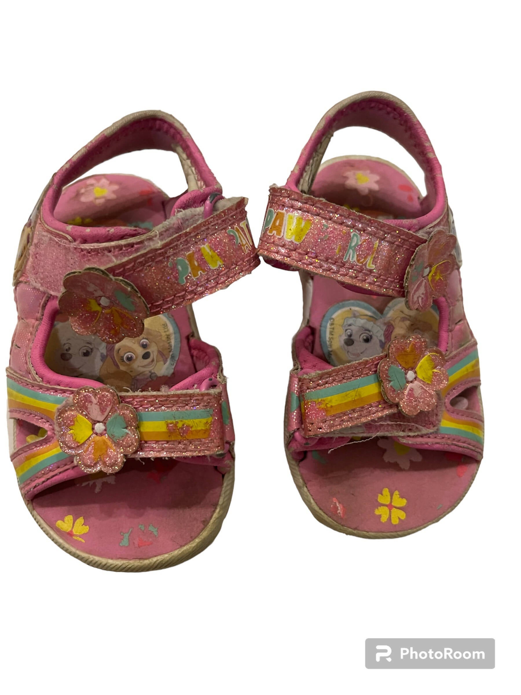 Pink Cartoon Sandals | Kids Shoes | Size: 1 yr | Preloved