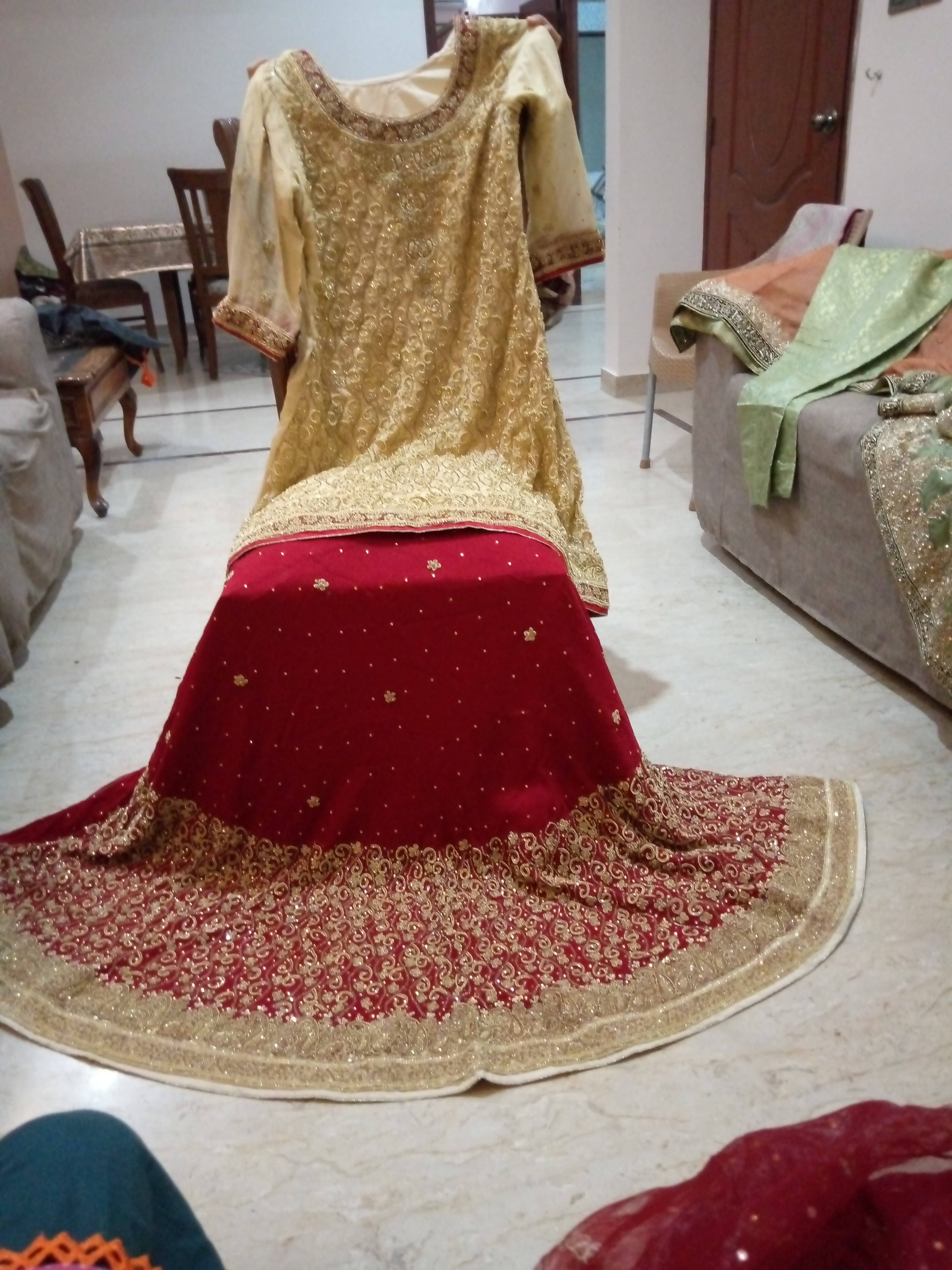 Red Bridal langha ,shirt,and dupata | Women Bridals | Worn Once