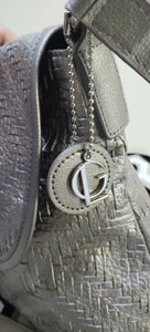 Silver Metallic Cross Body Bag (Size: M ) | Women Bags | New