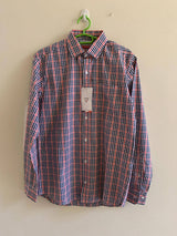 Red Blue Checkered Button Down Shirt | Men T-Shirts & Shirts | Brand New with Tags