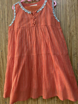 hopscotch | پتلون کے ساتھ نارنجی فراک (6-8 سال) | لڑکیوں کی شلوار قمیض | ایک بار پہنا۔