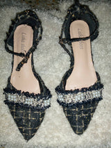 Black and golden fancy shoes |  Women Shoes |  Heels | Size: 37 | Preloved