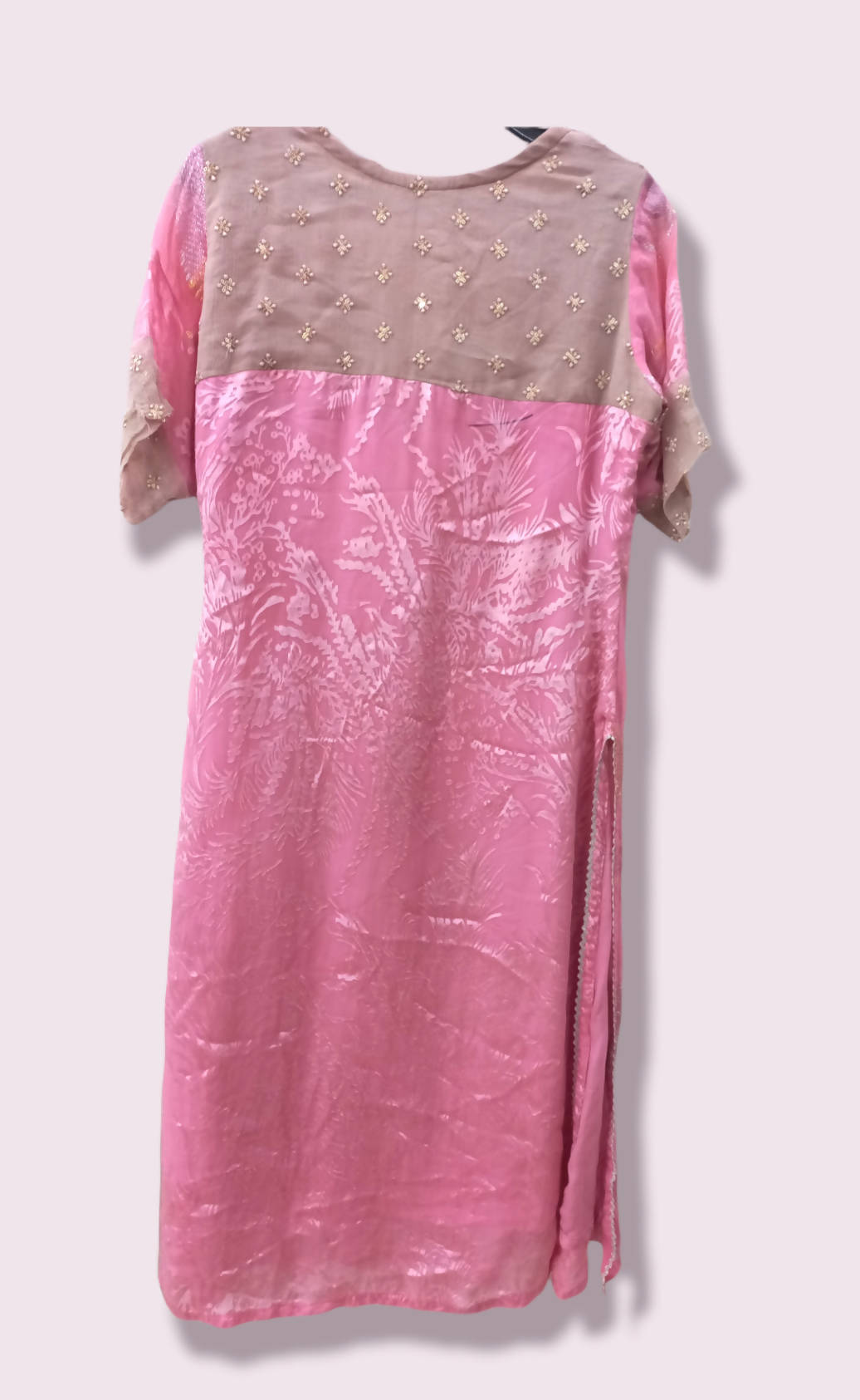 pink Self Customized Angrakha With Dupatta and trousers | Women Frocks & Maxi | Preloved