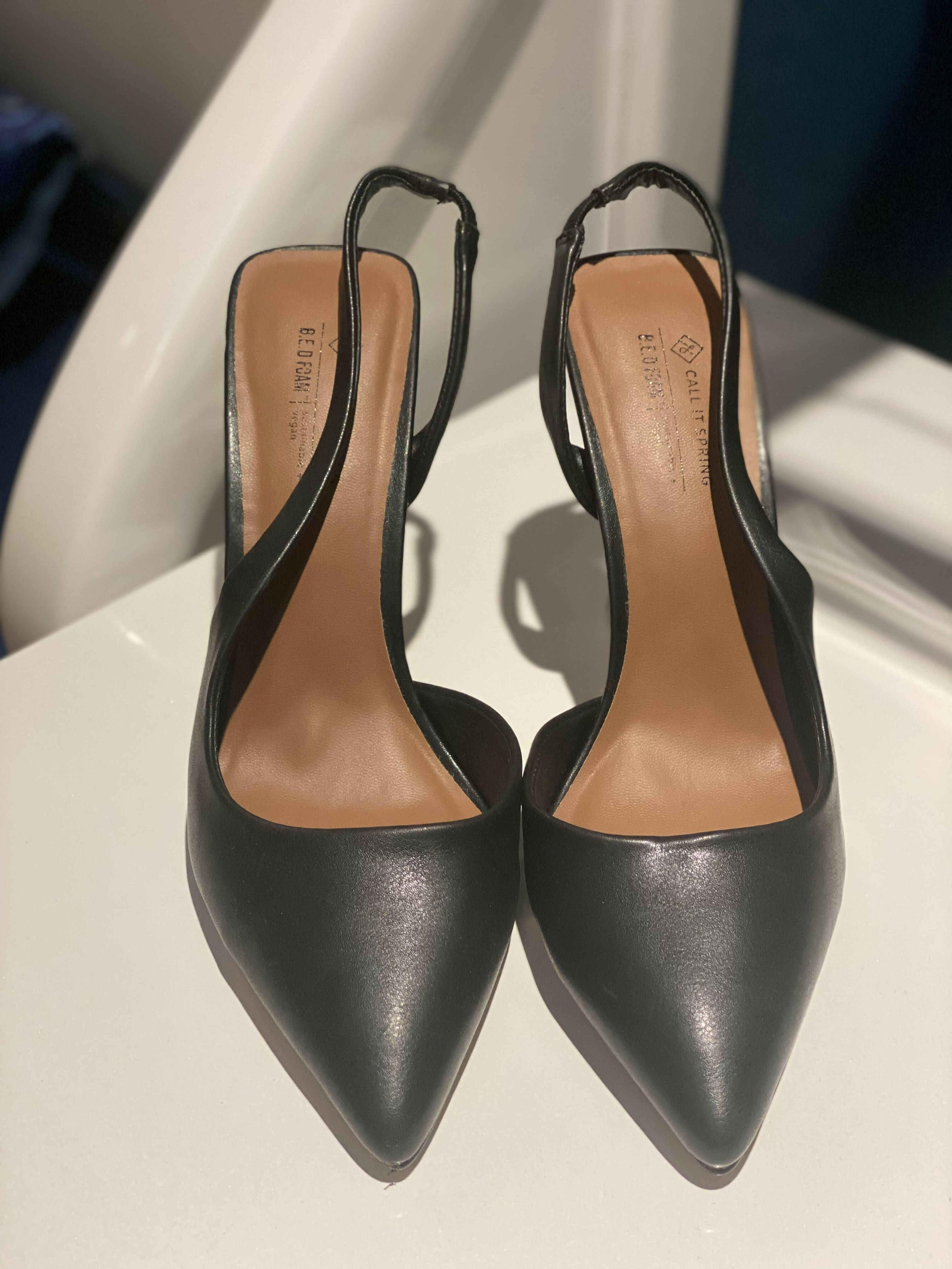 Black Mules with high heels (Size 38) | Women Shoes | Brand New