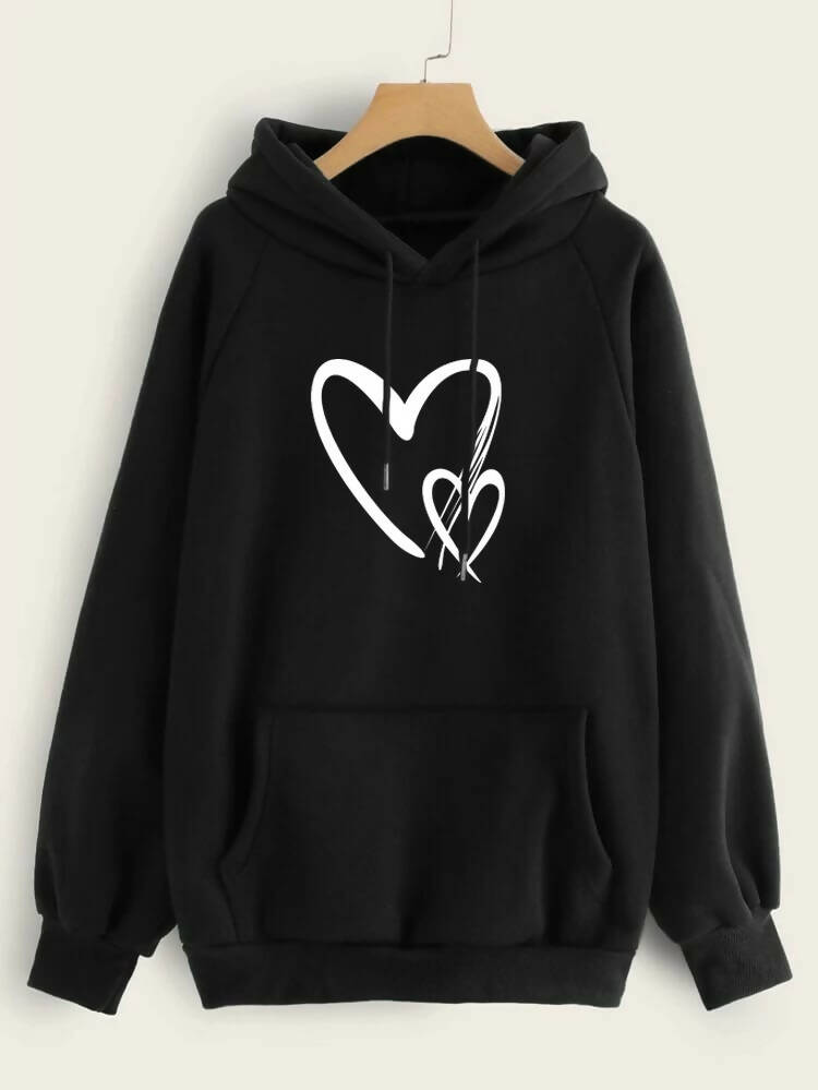 Fashion Holic | Two Heart Shaped Hoodie | Women Tops & Shirts | Size: All | New