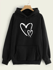 Two Heart Shaped Hoodie (ALL SIZES) | Women Hoodies | New