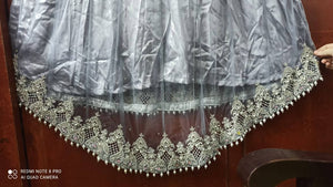Silver Grey Valima Maxi Dress | Women Bridals | Worn Once