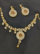 Gold partywear necklace set | Women Jewelry | Worn Once