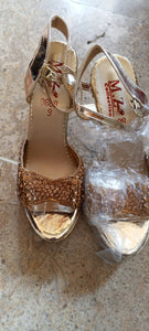 Bridal Golden Heels | Women Shoes | Size: 9 | New