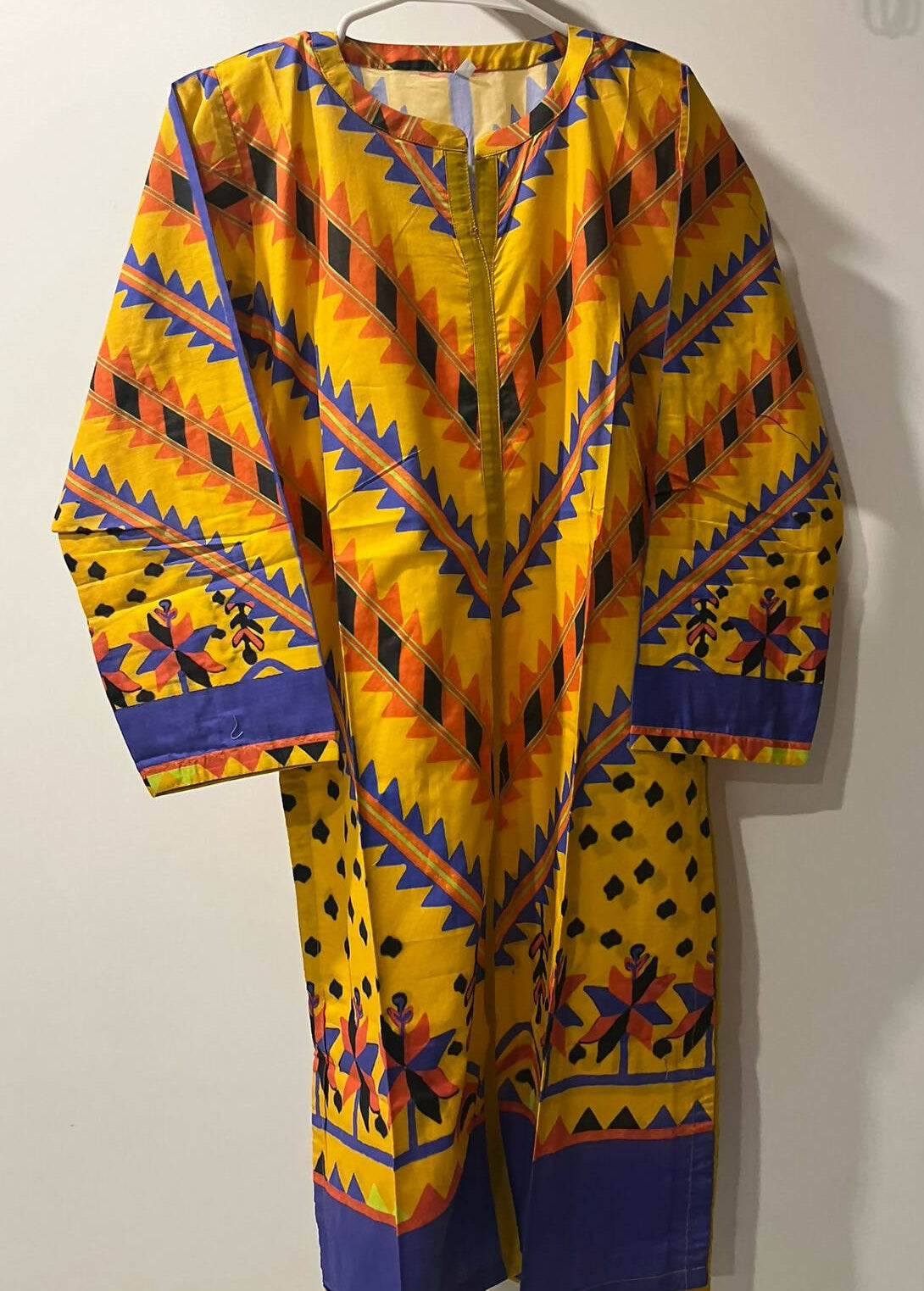 Yellow Multi Printed Kurta | Women Locally Made Kurta | Small | Brand New