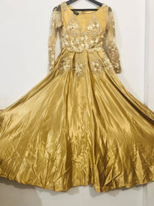 Gold colour hot sale frocks