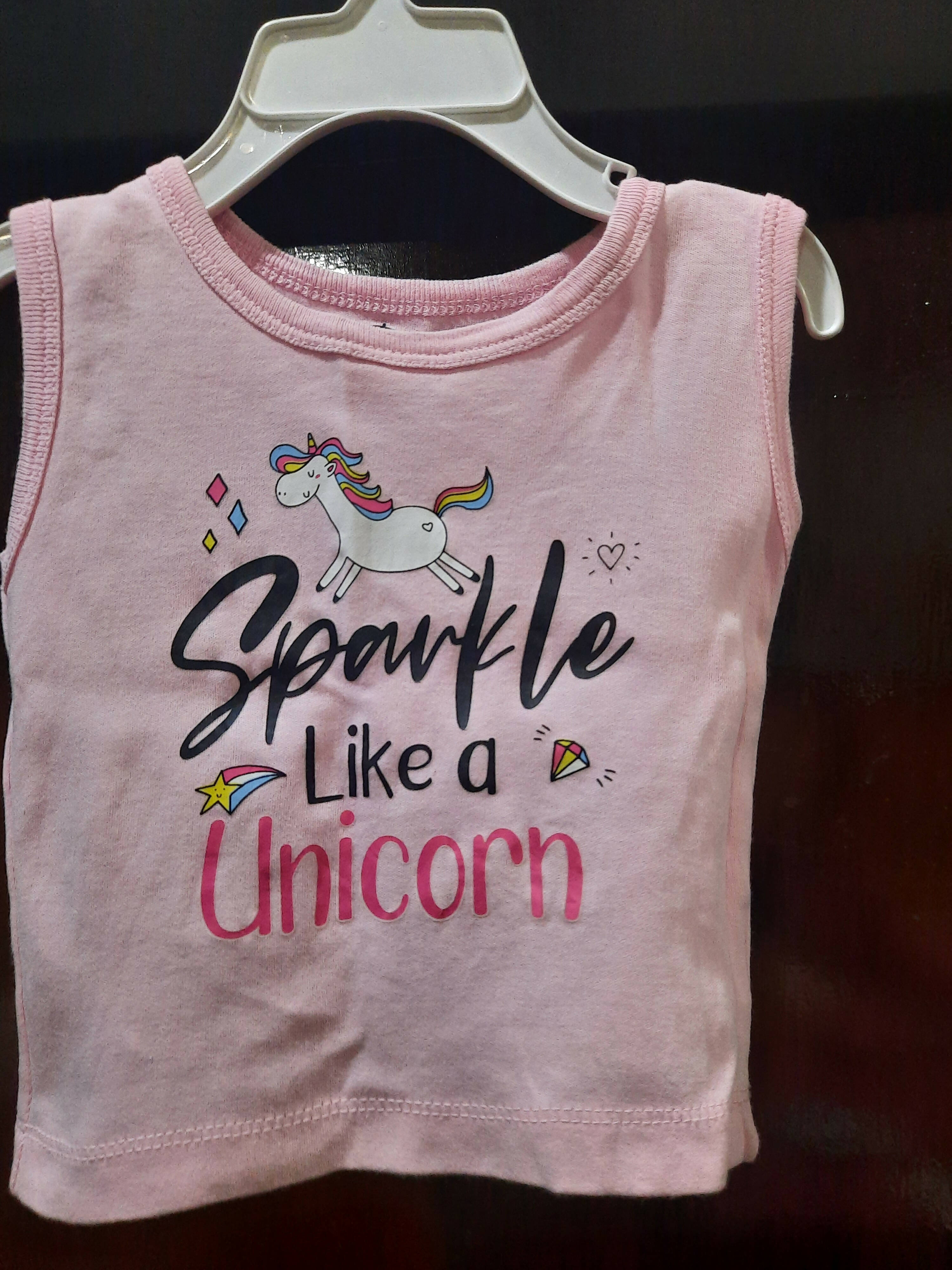 Set of 3 unicorn sandos Shirts | Girls Tops & Shirts | For 3 to 6-month Girls | Preloved