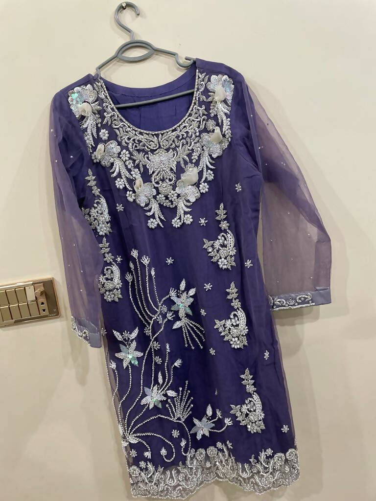 Purple embroidery gharara suit | Women Locally Made Formals | Large | Worn once